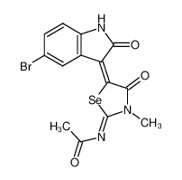 N-[5-[5-Bromo-2-oxo-1,2-dihydro-indol-(3Z)-ylidene]-3-methyl-4-oxo-selenazolidin-(2E)-ylidene]-acetamide CAS:98934-82-8 manufacturer & supplier