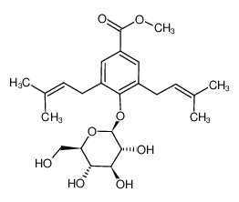 methyl 3,5-bis(3-methyl-2-butenyl)-4-O-(β‑D-glucopyranosyl)benzoate CAS:98969-31-4 manufacturer & supplier