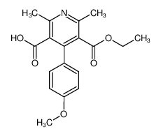 4-(4-methoxy-phenyl)-2,6-dimethyl-pyridine-3,5-dicarboxylic acid monoethyl ester CAS:99001-90-8 manufacturer & supplier