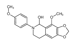 4-methoxy-6-(4-methoxy-phenyl)-5,6,7,8-tetrahydro-[1,3]dioxolo[4,5-g]isoquinolin-5-ol CAS:99004-08-7 manufacturer & supplier