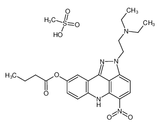 2-(2-(diethylamino)ethyl)-2,6-dihydro-5-nitropyrazolo(3,4,5-kl)acridin-9-yl butanoate methanesulfonate CAS:99008-90-9 manufacturer & supplier