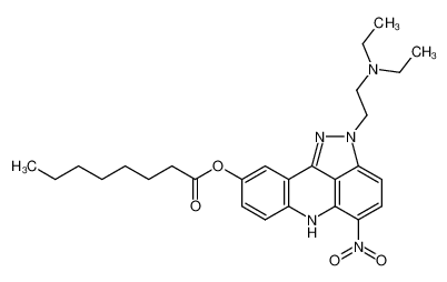 Octanoic acid,[2-[2-(diethylamino)ethyl]-2,6-dihydro-5-nitropyrazolo[3,4,5-kl]acridin-9-yl]ester CAS:99008-91-0 manufacturer & supplier