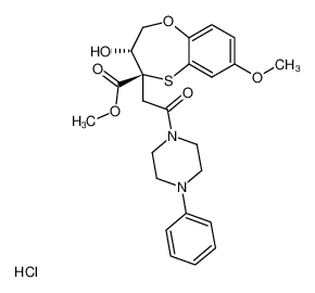 methyl trans-3-hydroxy-7-methoxy-4-(2-oxo-2-(4-phenyl-1-piperazinyl)ethyl)-3,4-dihydro-2H-1,5-benzoxathiepin-4-carboxylate hydrochloride CAS:99013-73-7 manufacturer & supplier