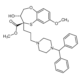 (7R,8R)-8-[3-(4-Benzhydryl-piperazin-1-yl)-propyl]-7-hydroxy-2-methoxy-7,8-dihydro-6H-5-oxa-9-thia-benzocycloheptene-8-carboxylic acid methyl ester CAS:99013-99-7 manufacturer & supplier