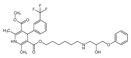 3-(6-((2-hydroxy-3-phenoxypropyl)amino)hexyl) 5-methyl 2,6-dimethyl-4-(3-(trifluoromethyl)phenyl)-1,4-dihydropyridine-3,5-dicarboxylate CAS:99047-20-8 manufacturer & supplier