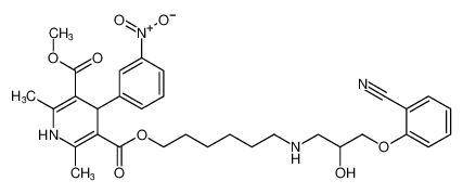 3-(6-((3-(2-cyanophenoxy)-2-hydroxypropyl)amino)hexyl) 5-methyl 2,6-dimethyl-4-(3-nitrophenyl)-1,4-dihydropyridine-3,5-dicarboxylate CAS:99047-60-6 manufacturer & supplier