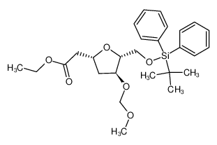 Ethyl 3,6-Anhydro-7-O-t-butyldiphenylsilyl-2,4-dideoxy-5-O-methoxymethyl-D-ribo-heptanoate CAS:99054-40-7 manufacturer & supplier