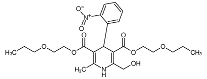 bis(2-propoxyethyl) 2-(hydroxymethyl)-6-methyl-4-(2-nitrophenyl)-1,4-dihydropyridine-3,5-dicarboxylate CAS:99090-13-8 manufacturer & supplier