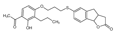 6-((3-(4-acetyl-3-hydroxy-2-propylphenoxy)propyl)thio)-3,3a,4,8b-tetrahydro-2H-indeno[1,2-b]furan-2-one CAS:99092-72-5 manufacturer & supplier