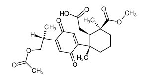 2-(2-(4-(2-acetoxy-1-methylethyl)-2,5-benzoquinone)yl-6-methoxycarbonyl-2,6-dimethylcyclohexyl)ethanoic acid CAS:99096-67-0 manufacturer & supplier