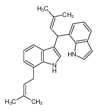 3-(1-(1H-indol-7-yl)-3-methylbut-2-en-1-yl)-7-(3-methylbut-2-en-1-yl)-1H-indole CAS:99102-30-4 manufacturer & supplier