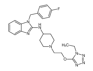 N-(1-(2-((1-ethyl-1H-tetrazol-5-yl)oxy)ethyl)piperidin-4-yl)-1-(4-fluorobenzyl)-1H-benzo[d]imidazol-2-amine CAS:99137-52-7 manufacturer & supplier