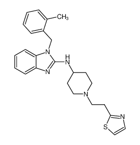 1H-Benzimidazol-2-amine,1-[(2-methylphenyl)methyl]-N-[1-[2-(2-thiazolyl)ethyl]-4-piperidinyl]- CAS:99137-75-4 manufacturer & supplier