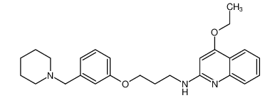 2-Quinolinamine, 4-ethoxy-N-[3-[3-(1-piperidinylmethyl)phenoxy]propyl]- CAS:99155-71-2 manufacturer & supplier