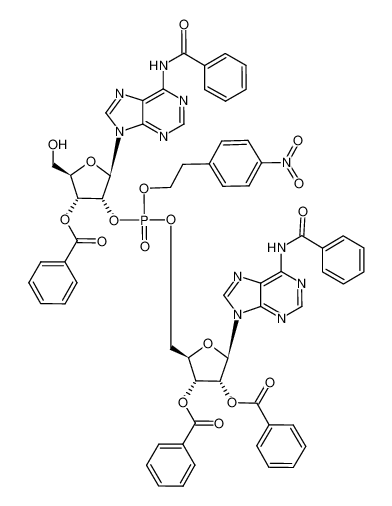 N6,3'-O-dibenzoyladenylyl-(2'-{OP-[2-(4-nitrophenyl)ethyl]}-)5')-N6,2'-O,3'-O-tribenzoyladenosine CAS:99156-32-8 manufacturer & supplier