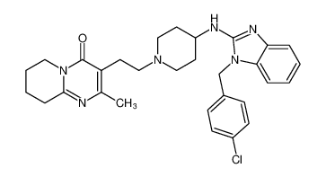 3-(2-(4-((1-(4-chlorobenzyl)-1H-benzo[d]imidazol-2-yl)amino)piperidin-1-yl)ethyl)-2-methyl-6,7,8,9-tetrahydro-4H-pyrido[1,2-a]pyrimidin-4-one CAS:99157-31-0 manufacturer & supplier