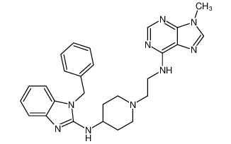 N-(2-(4-((1-benzyl-1H-benzo[d]imidazol-2-yl)amino)piperidin-1-yl)ethyl)-9-methyl-9H-purin-6-amine CAS:99157-61-6 manufacturer & supplier