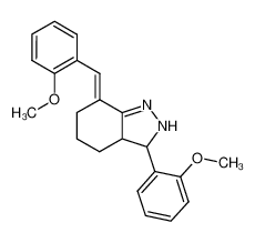 3-(2-Methoxy-phenyl)-7-[1-(2-methoxy-phenyl)-meth-(E)-ylidene]-3,3a,4,5,6,7-hexahydro-2H-indazole CAS:99195-30-9 manufacturer & supplier