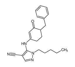 5-((4-benzyl-3-oxocyclohex-1-en-1-yl)amino)-1-pentyl-1H-pyrazole-4-carbonitrile CAS:99196-09-5 manufacturer & supplier