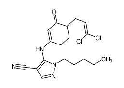 5-((4-(3,3-dichloroallyl)-3-oxocyclohex-1-en-1-yl)amino)-1-pentyl-1H-pyrazole-4-carbonitrile CAS:99196-28-8 manufacturer & supplier