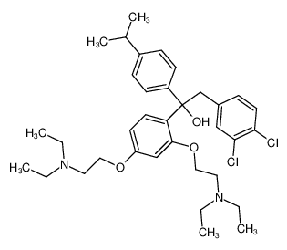 1-[2,4-Bis-(2-diethylamino-ethoxy)-phenyl]-2-(3,4-dichloro-phenyl)-1-(4-isopropyl-phenyl)-ethanol CAS:992-02-9 manufacturer & supplier