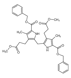 dibenzyl 3,3'-bis-(2-methoxycarbonylethyl)-4,4'-dimethyl-2,2'-methylenedipyrrole-5,5'-dicarboxylate CAS:992-36-9 manufacturer & supplier