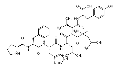 N-L-prolyl-L-phenylalanyl-L-histidyl-L-leucyl-N-(1-amino-2-isopropylcyclopropane-1-carbonyl)-L-valyl-L-tyrosine CAS:99201-16-8 manufacturer & supplier