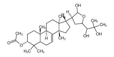 Acetic acid (3R,9R,10R,13S,14S,17S)-17-[(S)-5-(1,2-dihydroxy-2-methyl-propyl)-2-hydroxy-tetrahydro-furan-3-yl]-4,4,10,13,14-pentamethyl-2,3,4,5,6,9,10,11,12,13,14,15,16,17-tetradecahydro-1H-cyclopenta[a]phenanthren-3-yl ester CAS:99211-71-9