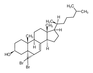 (3S,5S,6S,9S,10R,13R,14R,17R)-20,20-Dibromo-17-((S)-1,5-dimethyl-hexyl)-10,13-dimethyl-1,3,4,6,9,10,11,12,13,14,15,16,17,20-tetradecahydro-2H-cyclopropa[5,6]cyclopenta[a]phenanthren-3-ol CAS:99223-74-2 manufacturer & supplier