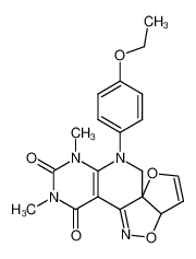 11-(4-Ethoxy-phenyl)-1,3-dimethyl-10,11-dihydro-1H,6aH-6,9-dioxa-1,3,5,11-tetraaza-pentaleno[1,6a-a]naphthalene-2,4-dione CAS:99240-30-9 manufacturer & supplier