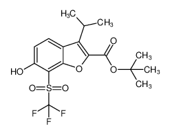 tert-butyl 6-hydroxy-3-isopropyl-7-((trifluoromethyl)sulfonyl)benzofuran-2-carboxylate CAS:99245-68-8 manufacturer & supplier