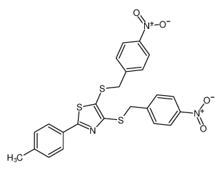 Thiazole, 2-(4-methylphenyl)-4,5-bis[[(4-nitrophenyl)methyl]thio]- CAS:99253-61-9 manufacturer & supplier