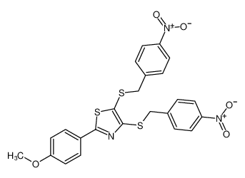 Thiazole, 2-(4-methoxyphenyl)-4,5-bis[[(4-nitrophenyl)methyl]thio]- CAS:99253-62-0 manufacturer & supplier