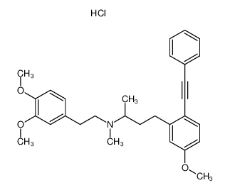 N-[2-(3,4-dimethoxyphenyl)ethyl]-5-methoxy-N,α-dimethyl-2-(phenylethynyl)benzenepropanamine hydrochloride CAS:99254-96-3 manufacturer & supplier