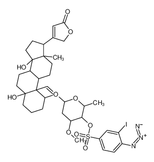 [6-[[10-formyl-5,14-dihydroxy-13-methyl-17-(5-oxo-2H-furan-3-yl)-2,3,4,6,7,8,9,11,12,15,16,17-dodecahydro-1H-cyclopenta[a]phenanthren-1-yl]oxy]-4-methoxy-2-methyloxan-3-yl] 4-azido-3-iodobenzenesulfonate CAS:99296-47-6 manufacturer & supplie