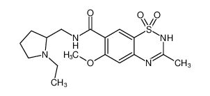 N-((1-ethylpyrrolidin-2-yl)methyl)-6-methoxy-3-methyl-2H-benzo[e][1,2,4]thiadiazine-7-carboxamide 1,1-dioxide CAS:99302-68-8 manufacturer & supplier