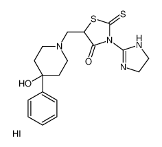 3-(4,5-dihydro-1H-imidazol-2-yl)-5-[(4-hydroxy-4-phenylpiperidin-1-yl)methyl]-2-sulfanylidene-1,3-thiazolidin-4-one,hydroiodide CAS:99304-15-1 manufacturer & supplier