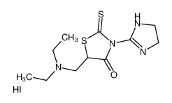 5-(diethylaminomethyl)-3-(4,5-dihydro-1H-imidazol-2-yl)-2-sulfanylidene-1,3-thiazolidin-4-one,hydroiodide CAS:99304-25-3 manufacturer & supplier