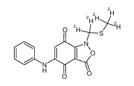 5-anilino-1-deuteriomethylthiodeuteriomethyl(2,1)benzisoxazol-3(1H)-one-4,7-quinone CAS:99336-59-1 manufacturer & supplier