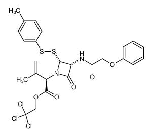 (R)-3-Methyl-2-[(3R,4R)-2-oxo-3-(2-phenoxy-acetylamino)-4-p-tolyldisulfanyl-azetidin-1-yl]-but-3-enoic acid 2,2,2-trichloro-ethyl ester CAS:99346-33-5 manufacturer & supplier