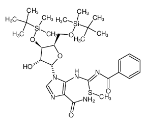 1-(3',5'-bis-O-(tert-butyldimethylsilyl)-α-D-xylofuranosyl)-4-carbamoyl-5-((N-benzoylthiocarbamoyl)amino)imidazole CAS:99355-42-7 manufacturer & supplier