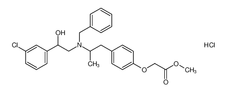 methyl 2-(4-(2-(benzyl(2-(3-chlorophenyl)-2-hydroxyethyl)amino)propyl)phenoxy)acetate hydrochloride CAS:99386-43-3 manufacturer & supplier