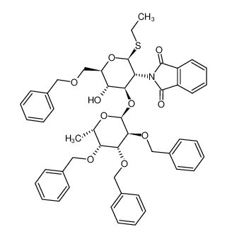 ethyl (2,3,4-tri-O-benzyl-α-L-fucopyranosyl)-(1-)3)-6-O-benzyl-2-deoxy-2-phthalimido-1-thio-β-D-glucopyranoside CAS:99409-25-3 manufacturer & supplier