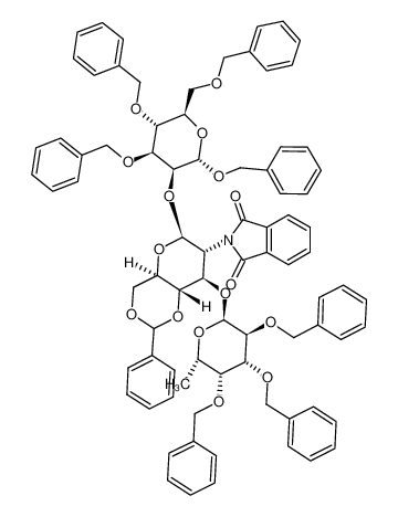 benzyl 3,4,6-tri-O-benzyl-2-O-(4,6-O-benzylidene-2-deoxy-2-phthalimido-3-O-(2,3,4-tri-O-benzyl-α-L-fucopyranosyl)-β-D-glucopyranosyl)-α-D-mannopyranoside CAS:99409-35-5 manufacturer & supplier