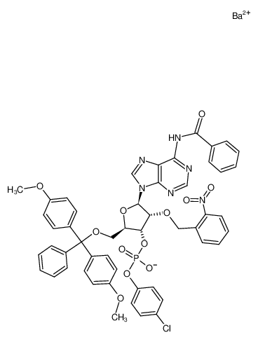 3'-(p-chlorophenyl) phosphate of 5'-O-dimethoxytrityl derivative of 2'-O-(o-nitrobenzyl)-6-N-benzoyladenosine (barium salt) CAS:99409-57-1 manufacturer & supplier