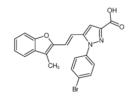 1-(4-Bromo-phenyl)-5-[(E)-2-(3-methyl-benzofuran-2-yl)-vinyl]-1H-pyrazole-3-carboxylic acid CAS:99411-08-2 manufacturer & supplier