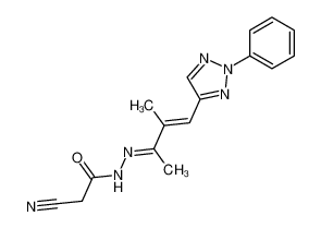 Cyano-acetic acid [(E)-1,2-dimethyl-3-(2-phenyl-2H-[1,2,3]triazol-4-yl)-prop-2-en-(E)-ylidene]-hydrazide CAS:99411-83-3 manufacturer & supplier