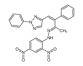 N-(2,4-Dinitro-phenyl)-N'-[(E)-1-methyl-2-phenyl-3-(2-phenyl-2H-[1,2,3]triazol-4-yl)-prop-2-en-(E)-ylidene]-hydrazine CAS:99411-90-2 manufacturer & supplier