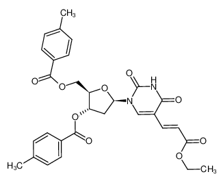 (2R,3S,5R)-5-(5-((E)-3-ethoxy-3-oxoprop-1-en-1-yl)-2,4-dioxo-3,4-dihydropyrimidin-1(2H)-yl)-2-(((4-methylbenzoyl)oxy)methyl)tetrahydrofuran-3-yl 4-methylbenzoate CAS:99443-30-8 manufacturer & supplier