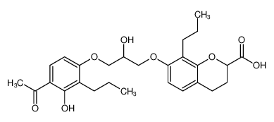 7-(3-(4-acetyl-3-hydroxy-2-propylphenoxy)-2-hydroxypropoxy)-8-propylchromane-2-carboxylic acid CAS:99453-99-3 manufacturer & supplier